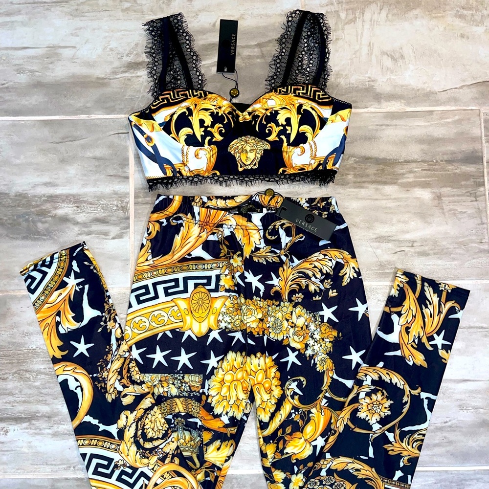 Versace Two-Piece Set: Leggings and Crop Tank